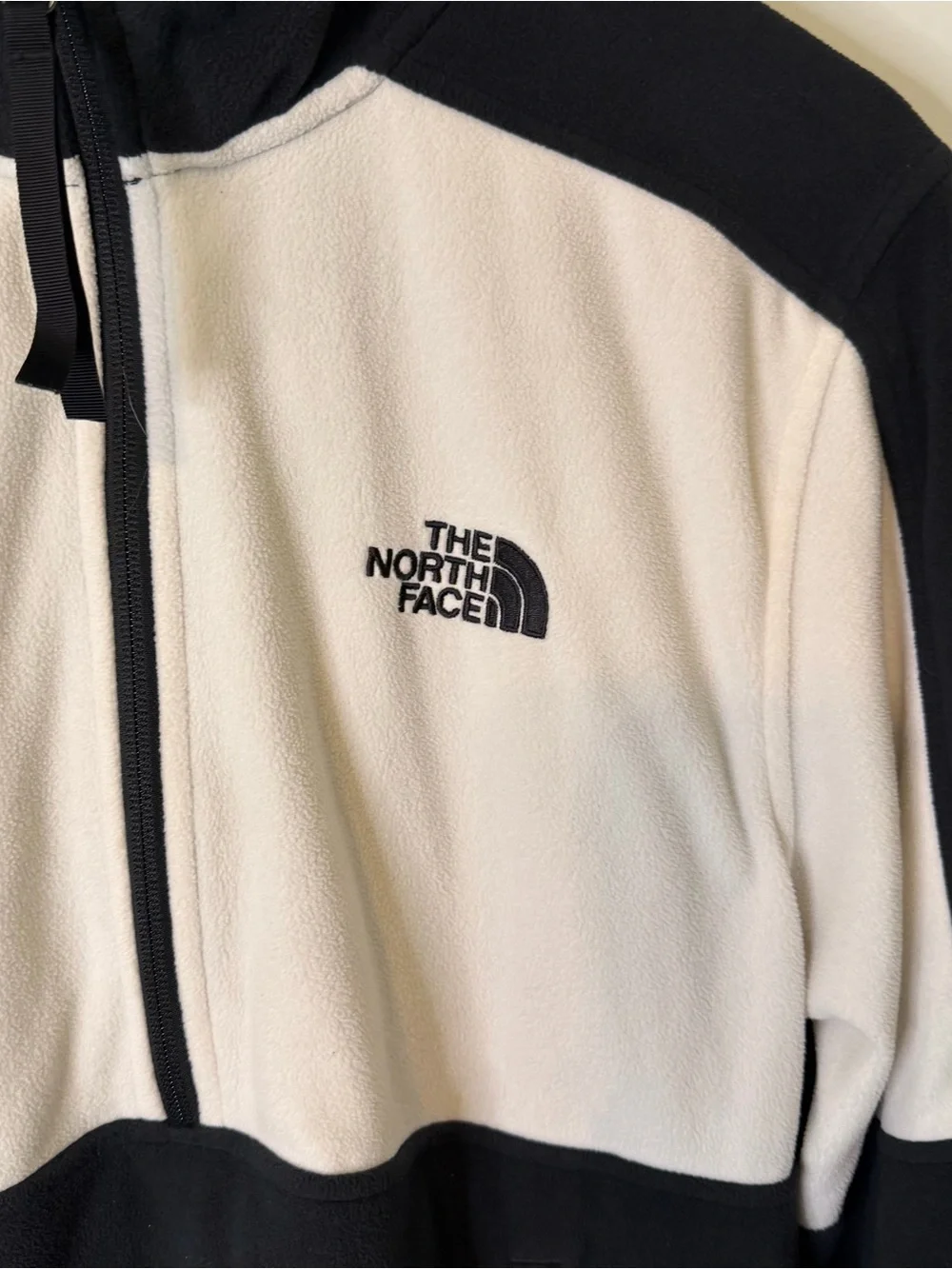 The North Face Circular Design Fleece Pullover Black White 1/4 Zip Men’s S